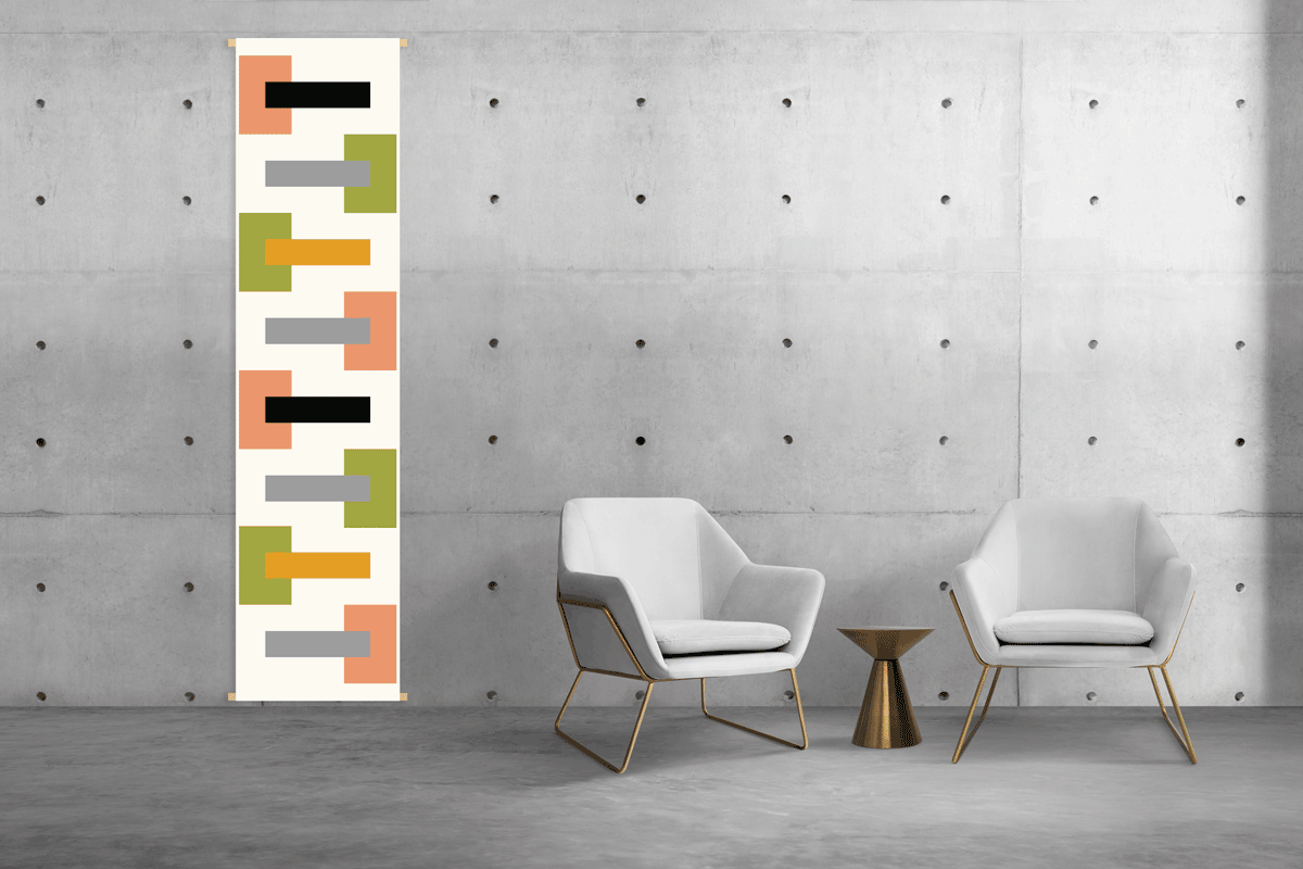 Unik textil konst i ull 430 gsm av Jane Lundström