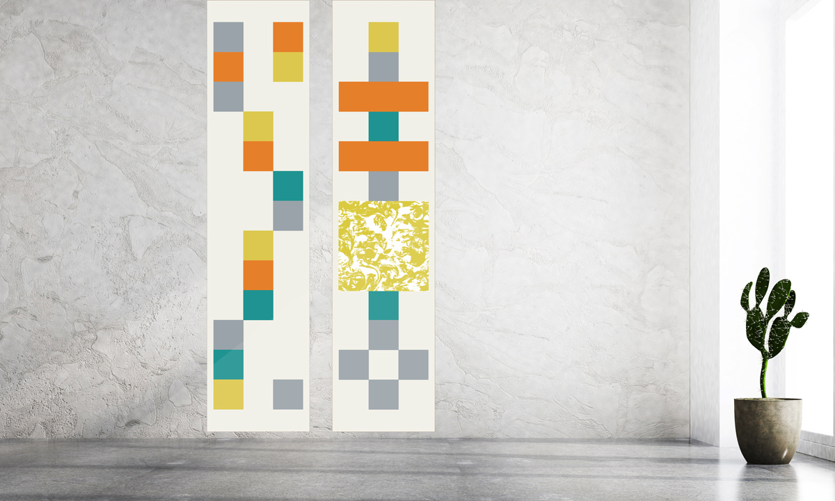 Unik textil konst i ull 430 gsm av Jane Lundström