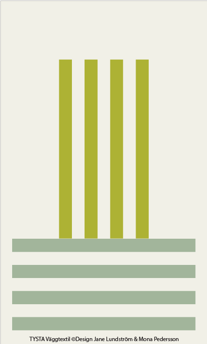 Textil design i ull för akustik och identitet med geometriska former och fokus på färg. 